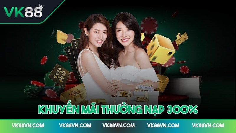 Ảnh đại diện khuyến mãi thưởng nạp 300%