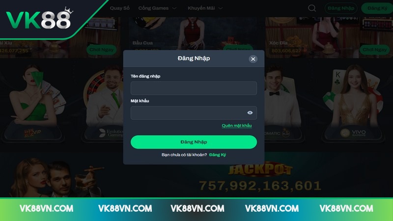 Thông tin đăng nhập VK88 rất đơn giản